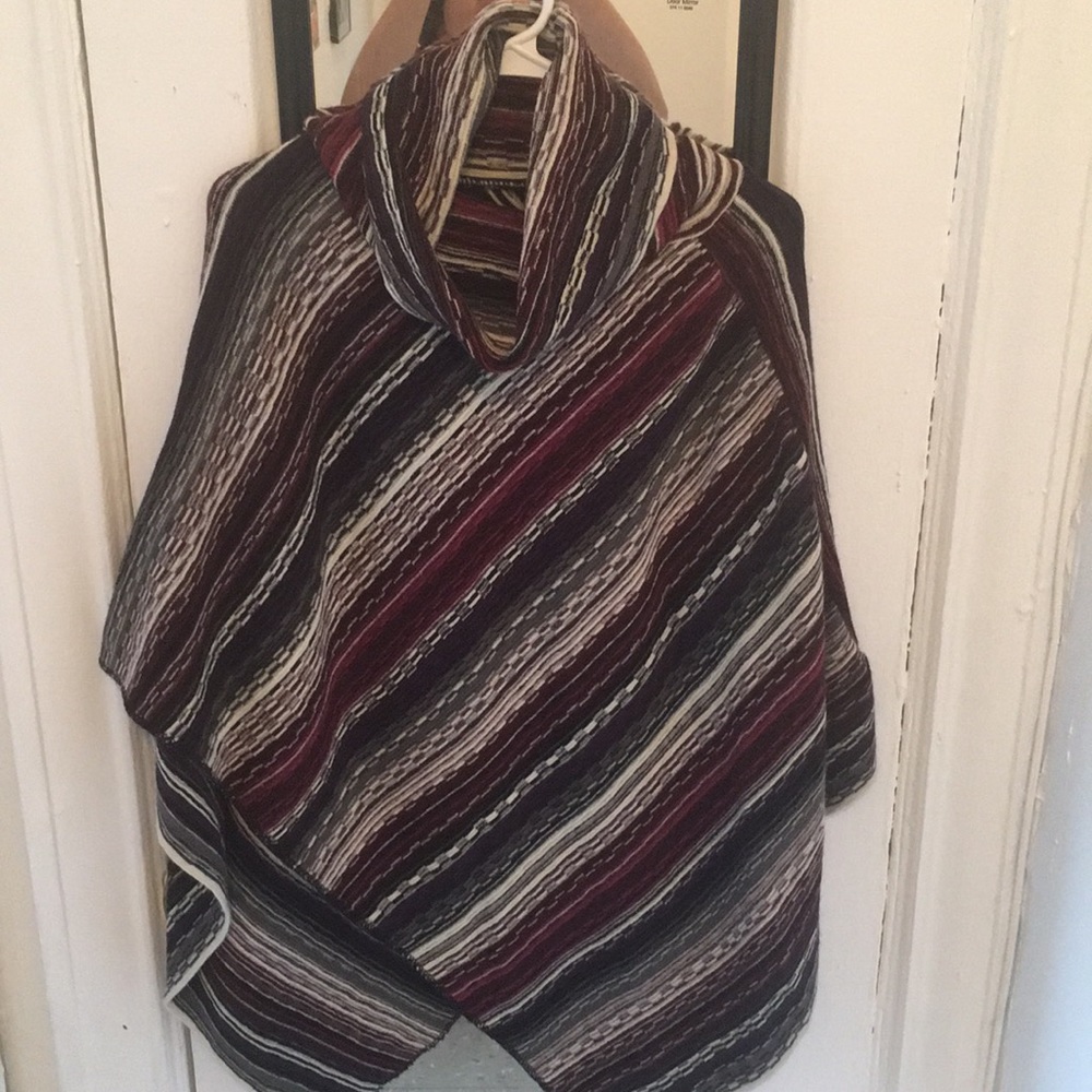 Multicolored poncho